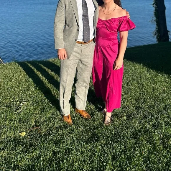 Abercrombie & Fitch Taffeta Off-The-Shoulder Midi Dress - Picture 8 of 8